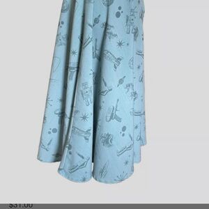 RockSteady Blue Maxi A-Line Skirt for Casual Resort Wear